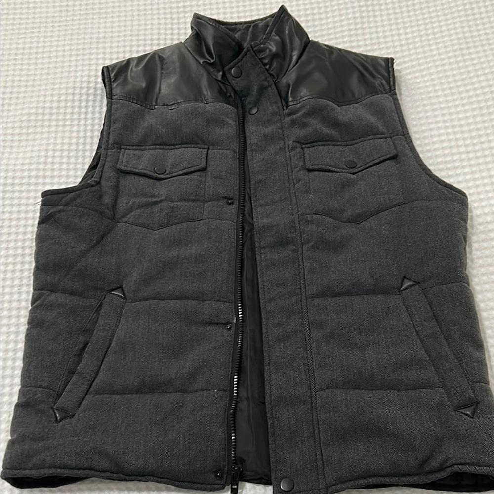 Men's Gray Puffer Vest